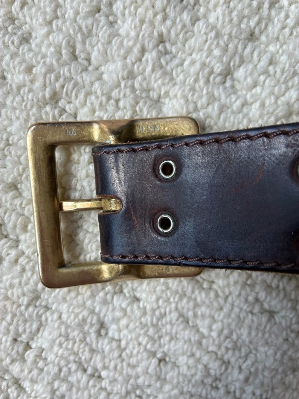 Roots Vintage Women’s Brown Genuine Leather Belt Made Canada 🇨🇦 Size 4 - Picture 5 of 10